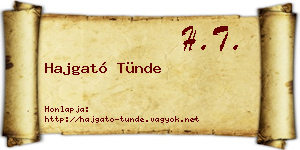 Hajgató Tünde névjegykártya